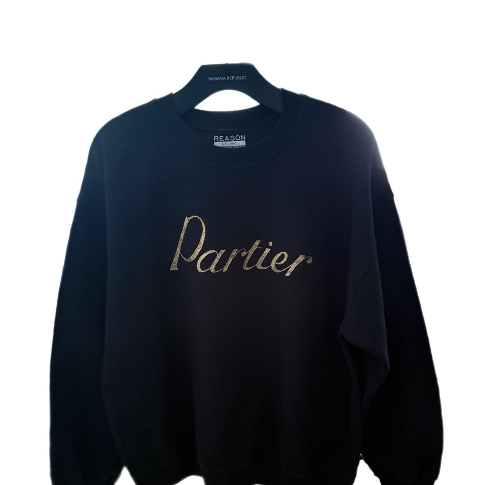 Black ‘Partier’ Crewneck